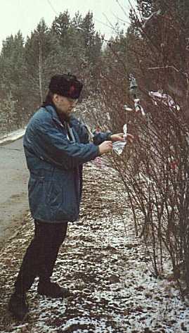 Ken Hyder at a Whish Tree at Lake Baikal